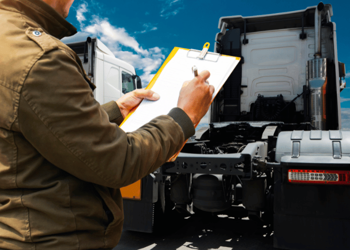 Safety professional reviewing COR SECOR documentation and certification paperwork on tablet